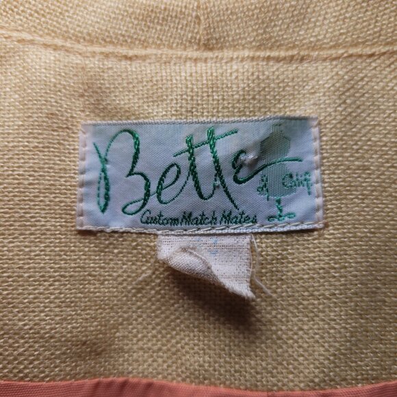 Vintage Yellow Sleeveless Vest Bette of California Custom Match Mates Old Money - Picture 2 of 8